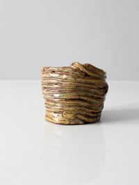 vintage coiled studio pottery vase