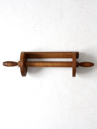 vintage wooden wall mount towel rack