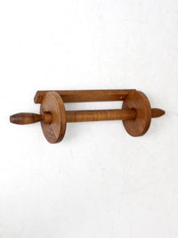 vintage wooden wall mount towel rack
