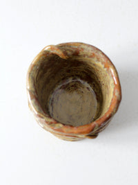 vintage coiled studio pottery vase