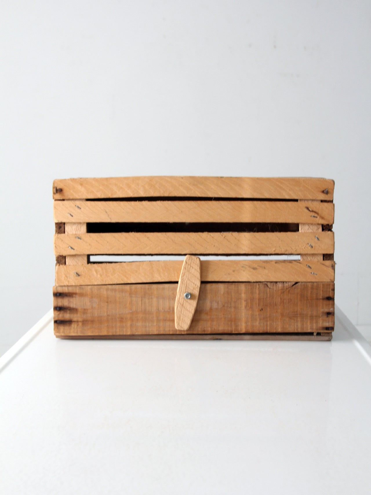 vintage handmade 4-H chicken carrier crate