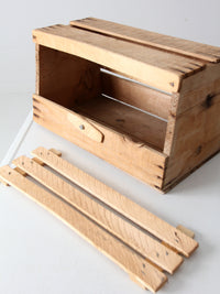 vintage handmade 4-H chicken carrier crate