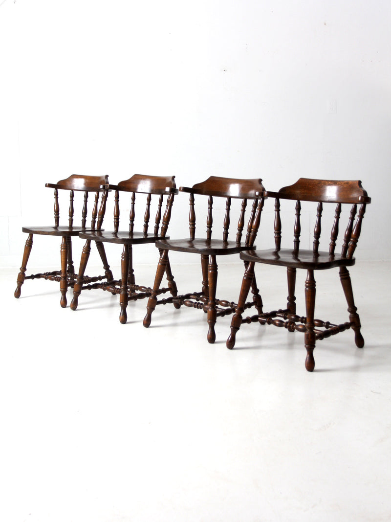 vintage Richardson Brothers Company oak dining chairs set of 4