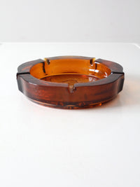 vintage amber glass eagle ashtray