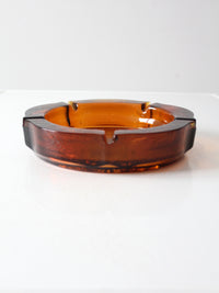 vintage amber glass eagle ashtray
