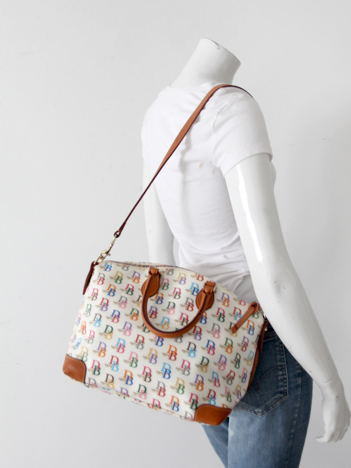 vintage Dooney & Bourke rainbow DB 1975 satchel bag