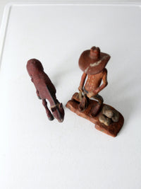 vintage American folk art cowboy and horse