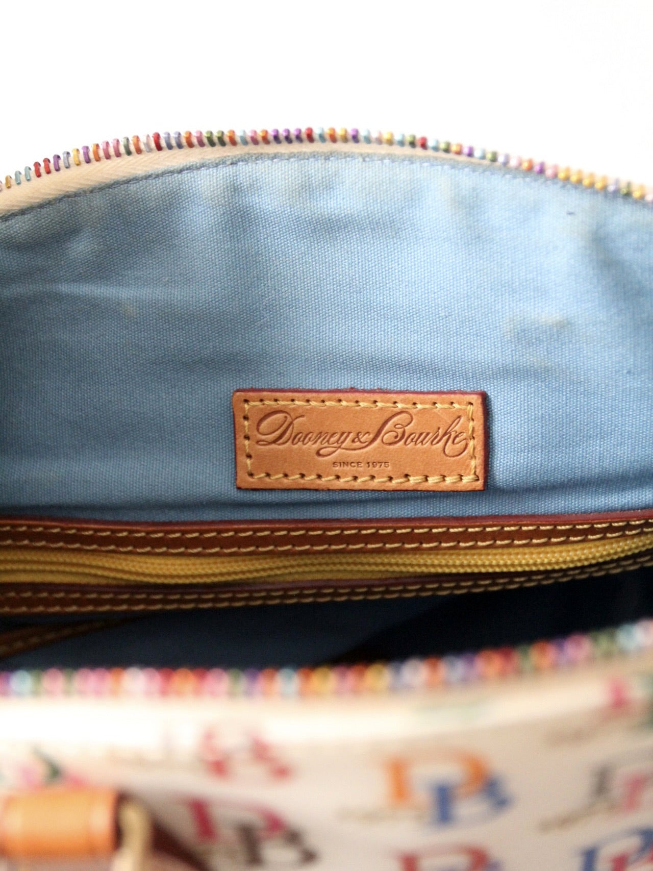 vintage Dooney & Bourke rainbow DB 1975 satchel bag