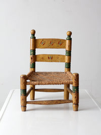 vintage Mexican folk art children's chair