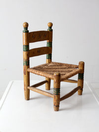 vintage Mexican folk art children's chair