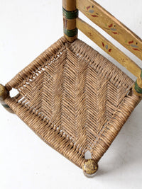 vintage Mexican folk art children's chair