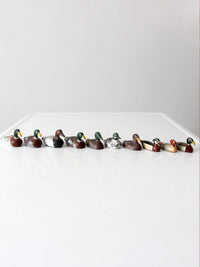 vintage hand painted cast iron duck collection