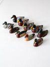 vintage hand painted cast iron duck collection