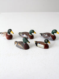 vintage hand painted cast iron duck collection