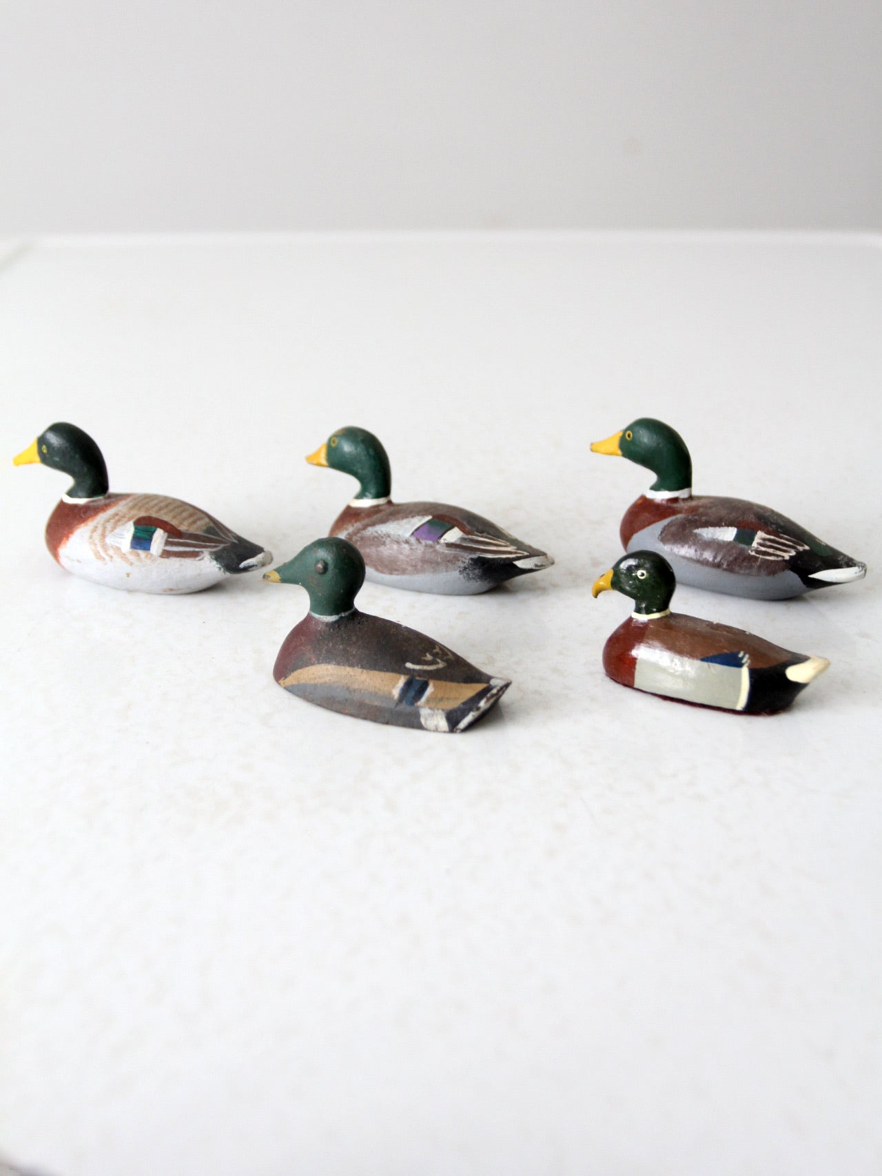 vintage hand painted cast iron duck collection