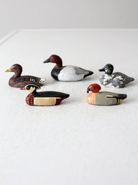vintage hand painted cast iron duck collection