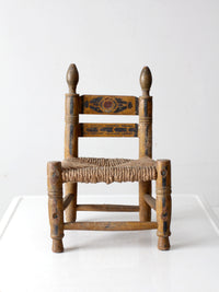 vintage Mexican folk art children's chair