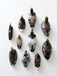vintage hand painted cast iron duck collection