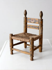 vintage Mexican folk art children's chair