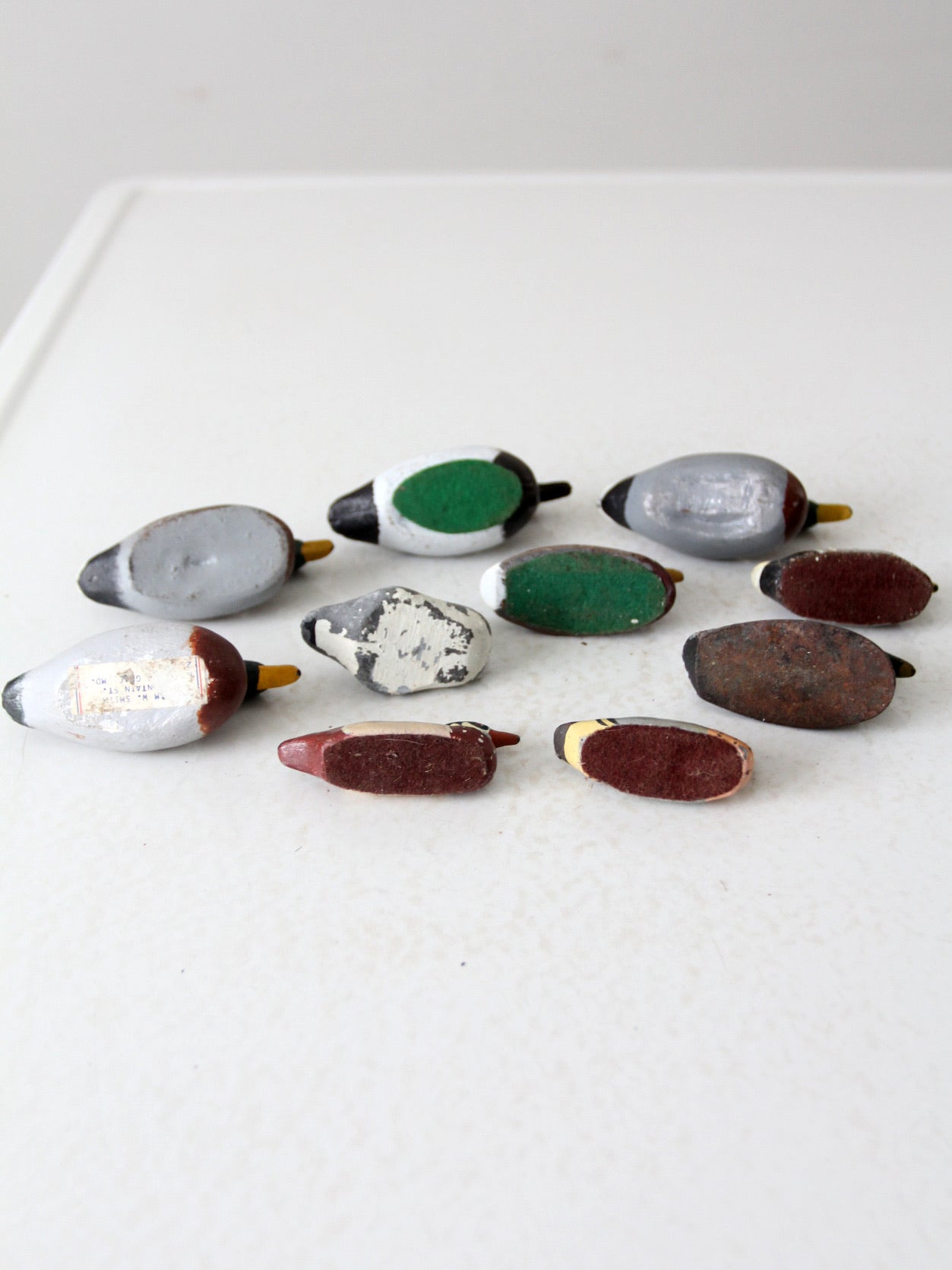 vintage hand painted cast iron duck collection