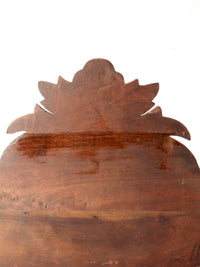 Victorian style carved wood footboard bench