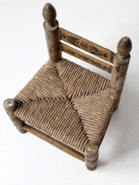 vintage Mexican folk art children's chair