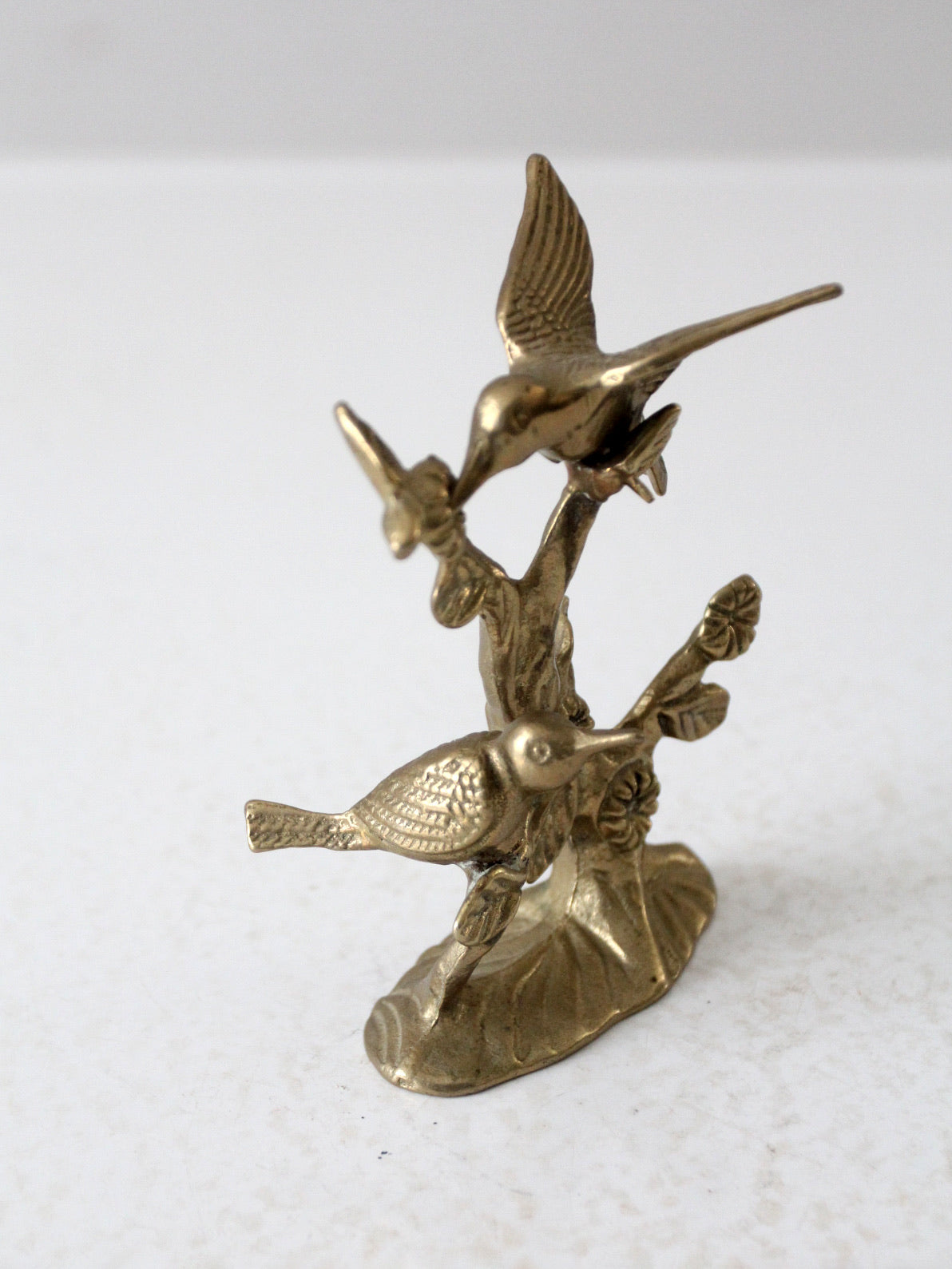 vintage Andrea by Sadek brass hummingbirds
