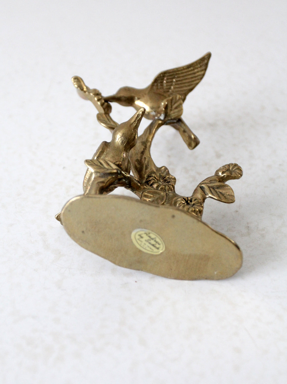 vintage Andrea by Sadek brass hummingbirds