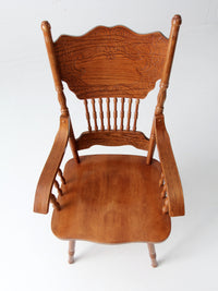 vintage pressed back style arm chair