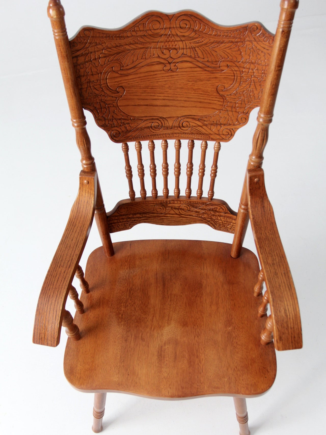 vintage pressed back style arm chair