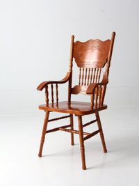 vintage pressed back style arm chair