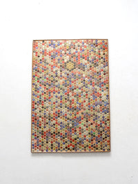 vintage beer bottle cap mosaic wall art or tabletop