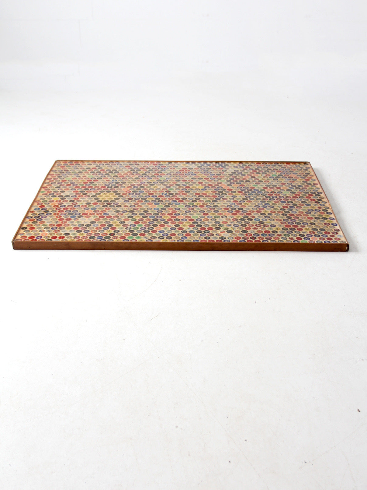 vintage beer bottle cap mosaic wall art or tabletop