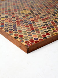 vintage beer bottle cap mosaic wall art or tabletop