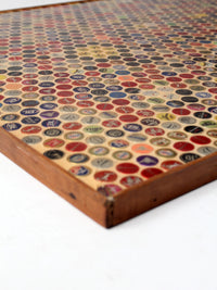 vintage beer bottle cap mosaic wall art or tabletop