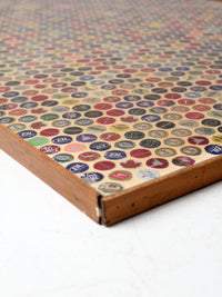 vintage beer bottle cap mosaic wall art or tabletop