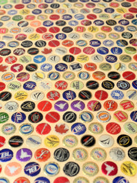 vintage beer bottle cap mosaic wall art or tabletop