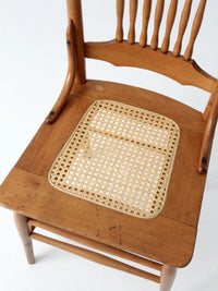 antique press back dining chair