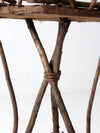 antique Adirondack twig planter table