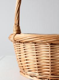 vintage wicker gathering basket