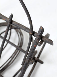 antique Adirondack twig wall basket