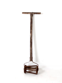 antique push reel mower