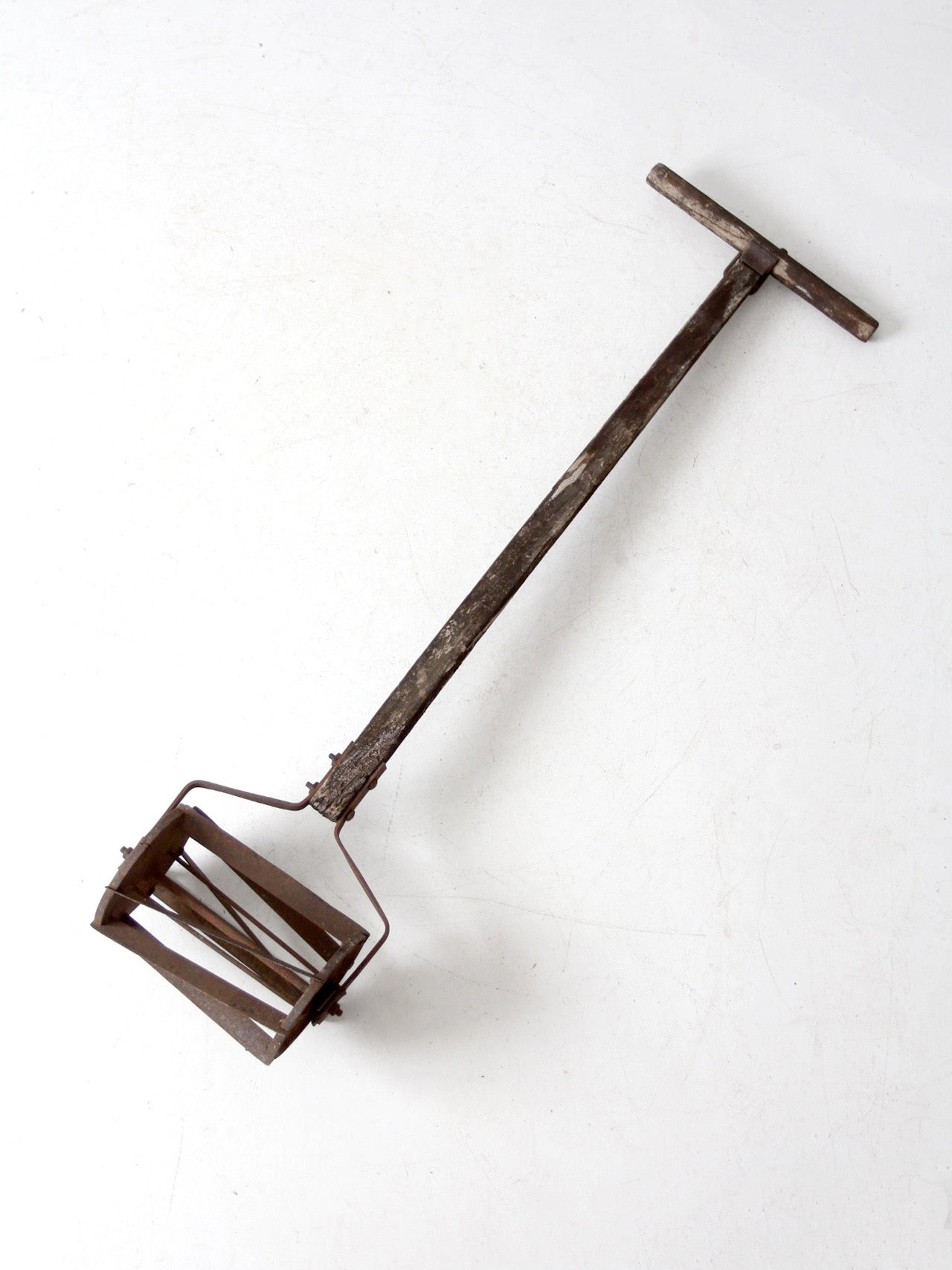 antique push reel mower