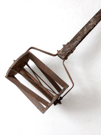 antique push reel mower