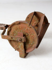 antique push reel mower