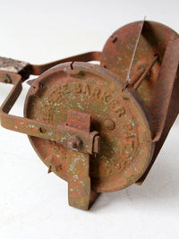 antique push reel mower