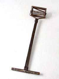 antique push reel mower