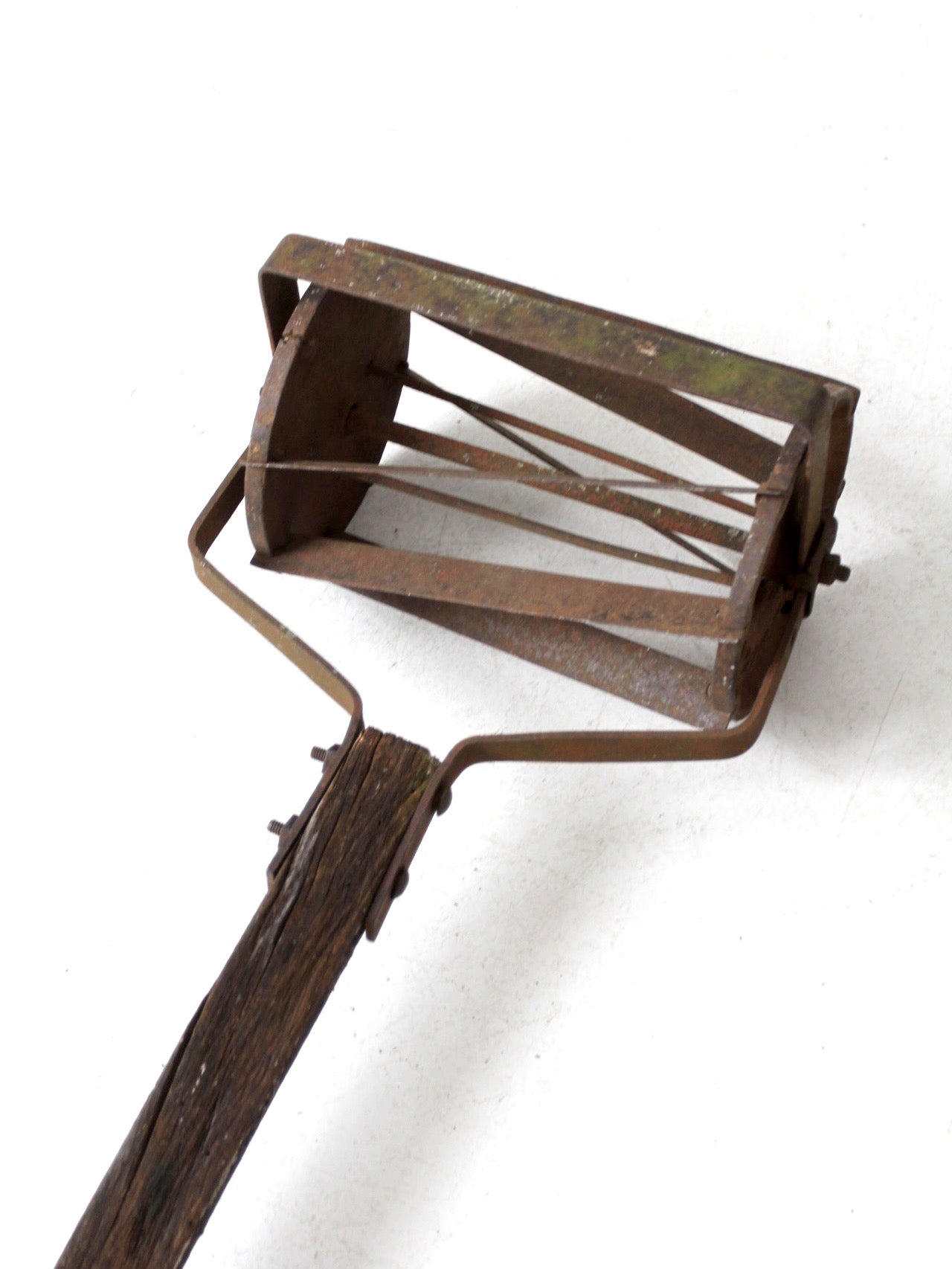 antique push reel mower