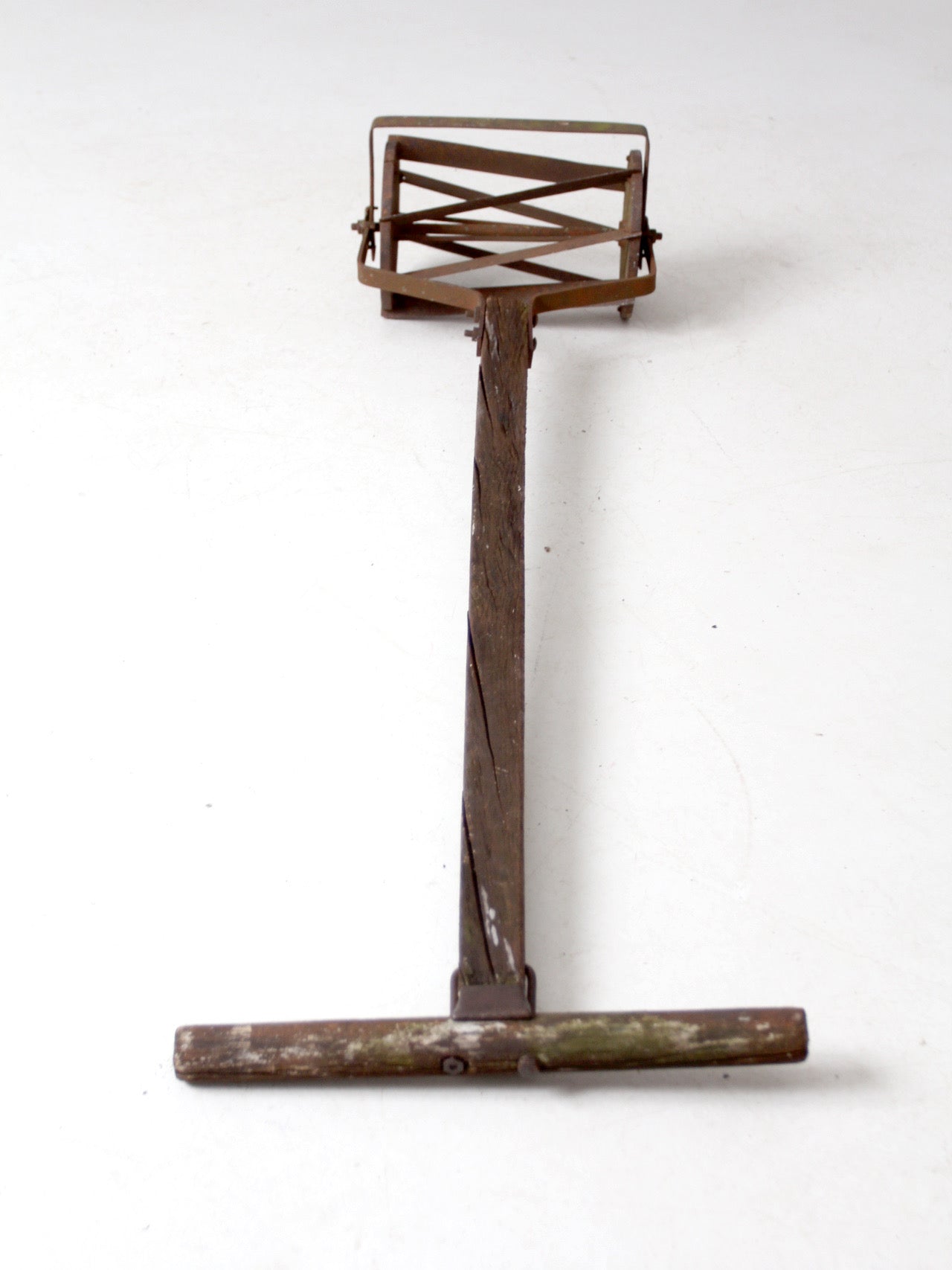 antique push reel mower