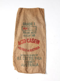 vintage burlap sack
